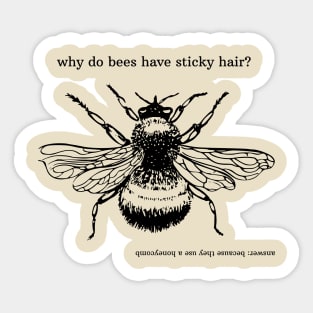 why do bees have sticky hair? Sticker